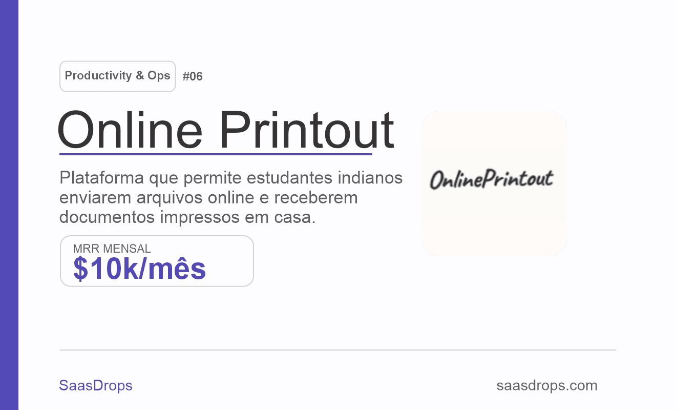 OnlinePrintout: o fundador indiano que transformou a fila da gráfica em $10K/mês